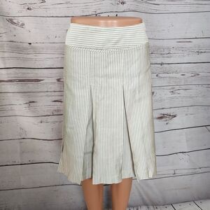 Alberto Biani Gray & White Pleated Skirt - Size 42